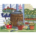 (image for) Rain Barrel And Window Box Counted Cross Stitch Kit